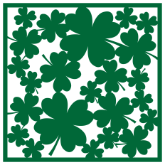 Four Leaf Clover Shamrock Stencil / Background SVG for Cutting Machines