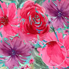 red rose pink and purple watercolor floral background