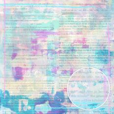 Blue and lilac watercolor Alice in Wonderland background with story text