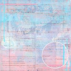 blue and pink pastel Alice in Wonderland background with book page text and soft watercolor overlay