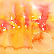 Coral Yellow Flowy Watercolor Printable Background