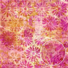 Magenta Ochre Floral Gelli Grunge Printable Background