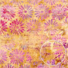Ochre Lilac Pink Floral Gelli Grunge Printable Background
