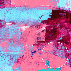 Pink Blue Wine Abstract Grunge Painted Monoprint Background