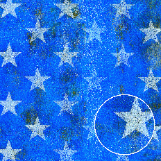 White Stars on Blue Grunge Background