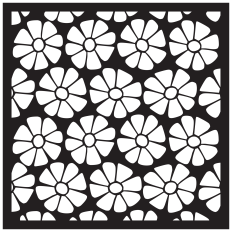 Abstract Doodled Flower Background / Stencil SVG for Cutting Machines
