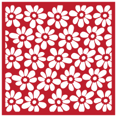 Square Abstract Flowers Pattern Stencil / Background SVG for Cutting Machines