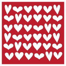 Assorted Valentine Hearts Stencil / Background SVG for Cutting Machines