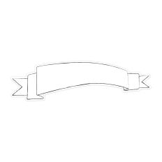 Doodled Printable Curved Banner Label Sentiment Print and Cut