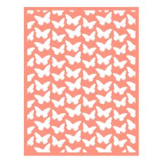 Butterfly Background Stencil SVG for Crafts - Rectangular