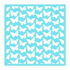 Butterfly Stencil SVG Background for Crafts – Square