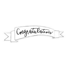 Doodled Printable Congratulations Banner Sentiment Print and Cut