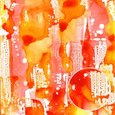 Coral Orange Yellow Mixed Media Watercolor Backgrounds
