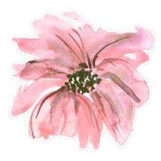 Coral Pink Watercolor Flower Clipart for Print & Cut, Cards, Journals & Crafts