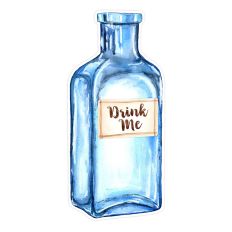 Drink Me Bottle Print & Cut for Cards, Stickers and Crafts