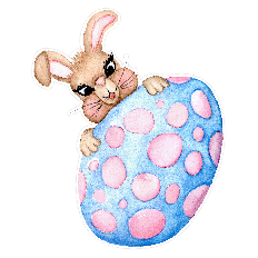Watercolor Easter Bunny with Egg Print & Cut for Cards, Stickers & Scrapbooking