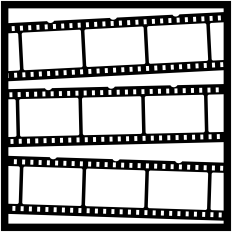 Vintage Film Strips Background / Stencil SVG for Cutting Machines - Square