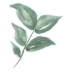 Watercolor Sage Green Leaf Clipart | Printable & Cut File