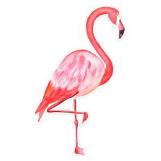 Flamingo Watercolor Print & Cut File – Tropical Summer Bird Craft Design