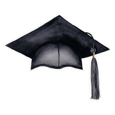 Watercolor Graduation Cap Print and Cut File – Perfect for Cards, Tags & Crafts