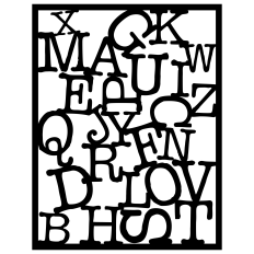 Grunge Typed Alphabet Stencil / Background SVG for Cutting Machines