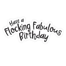 Flocking Fabulous Birthday Sentiment – Bird Themed Cutting File