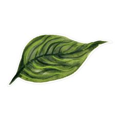 Large Lined Watercolor Leaf Print and Cut