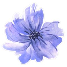 Lavender Watercolor Flower SVG – Abstract Print and Cut File