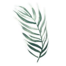 Watercolor Leafy Filler Frond | Printable & Cut File