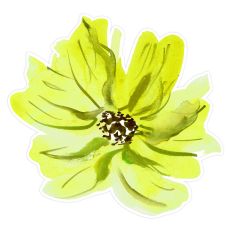 Lemon Yellow Watercolor Flower SVG for Print and Cut Scrapbooking & Crafts