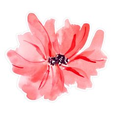 Light Red Watercolor Flower for Print & Cut Crafts