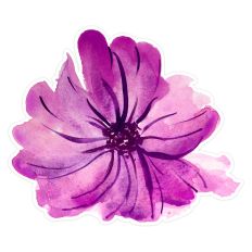 Magenta Watercolor Flower SVG – Abstract Print and Cut File