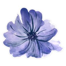 Mauve Watercolor Flower SVG – Abstract Print and Cut File