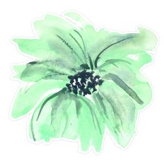 Mint Green Watercolor Flower Clipart for Print & Cut, Cards, Journals & Crafts