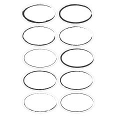 Doodled Oval Printable Label / Planner / Journal Stickers