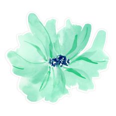 Pale Green Watercolor Flower for Print & Cut Crafting