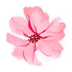 Pale Pink Watercolor Flower for Print & Cut Crafts