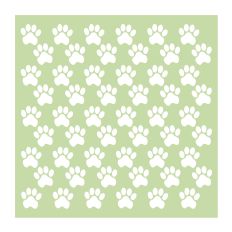 Paw Print Stencil / Background  SVG for Crafting – Square