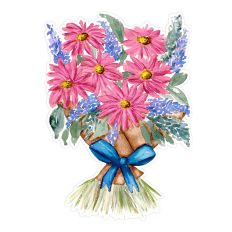 Pink Daisies & Lavender Print & Cut