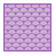 Rainbow Scales Stencil / Background SVG for Cutting Machines - Square
