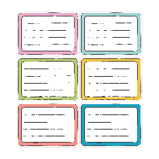 Pastel-coloured school label stickers for Print & Cut, perfect for planners, books, and classroom use