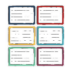 Colorful school label stickers with muted tones and hand-drawn lines, ideal for classroom, planner, or scrapbook use