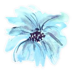Sky Blue Watercolor Flower Clipart for Print & Cut, Cards, Journals & Crafts