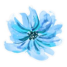 Soft Blue Watercolor Flower SVG for Print and Cut Scrapbooking & Crafts