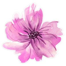 Soft Pink Watercolor Flower SVG – Abstract Print and Cut File