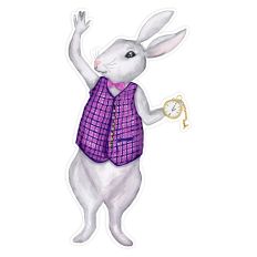 Alice in Wonderland White Rabbit Print & Cut for Cards, Stickers, Scrapbooks and Crafts