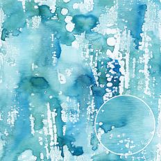 Turquoise Blue Mixed Media Watercolor Background Pattern
