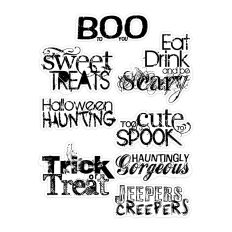 Whimsical Words Of Halloween Word Art Phrases Print and Cut
