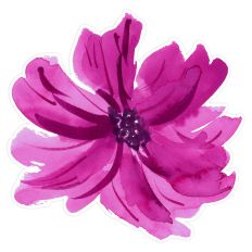 Wine Red Watercolor Flower Print & Cut for Cards, Journals, Planners and Crafts
