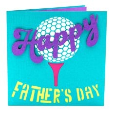 Golf Ball Father's Day Card SVG Cutting File